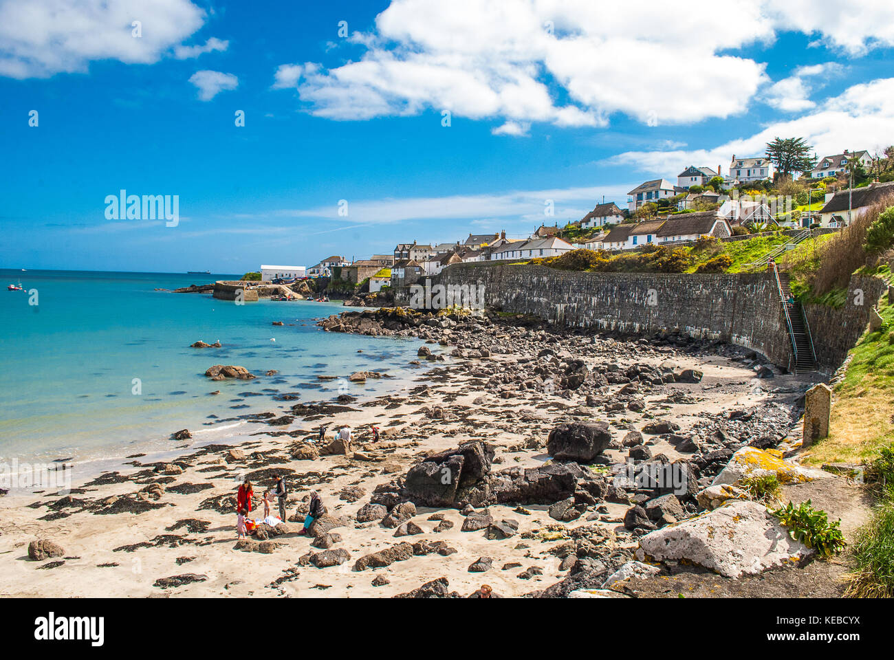 Bei paesaggi marini di coverack in Cornovaglia, UK. Foto Stock