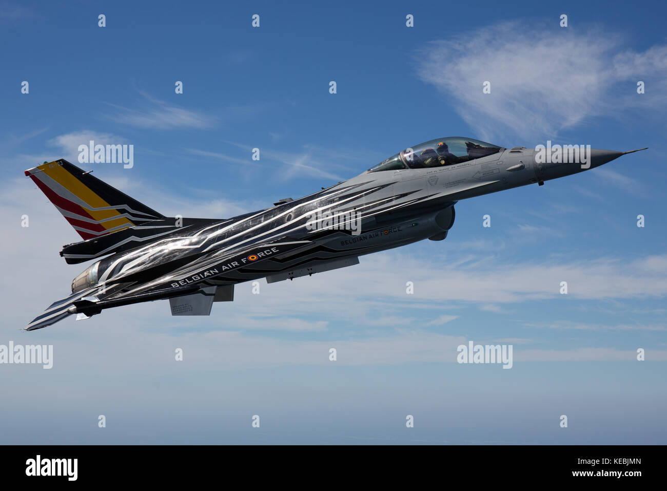 Aria belga forza f16 team display Foto Stock