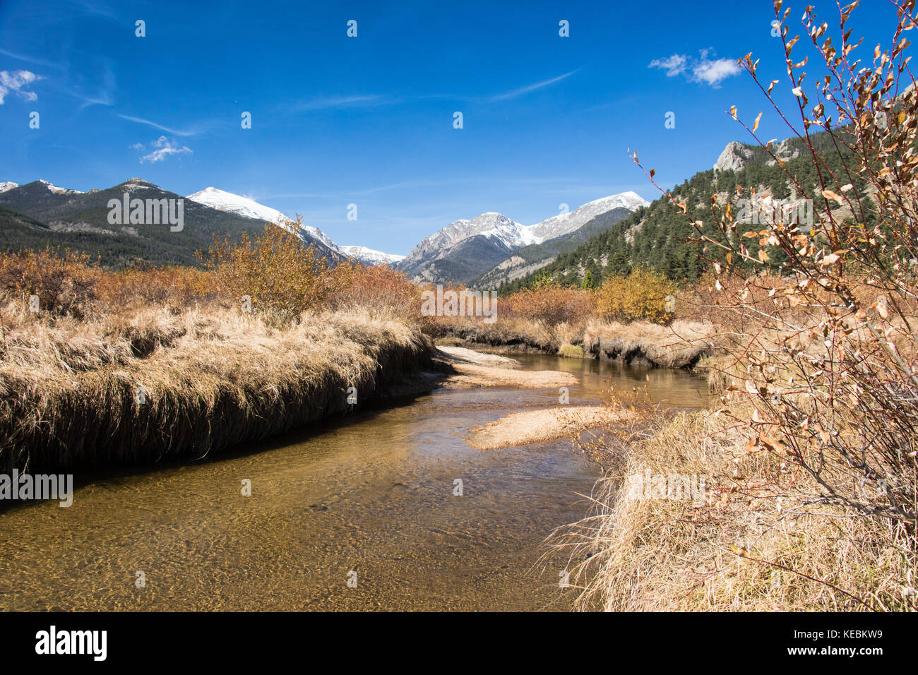 Fall River nel parco nazionale delle Montagne rocciose Foto Stock