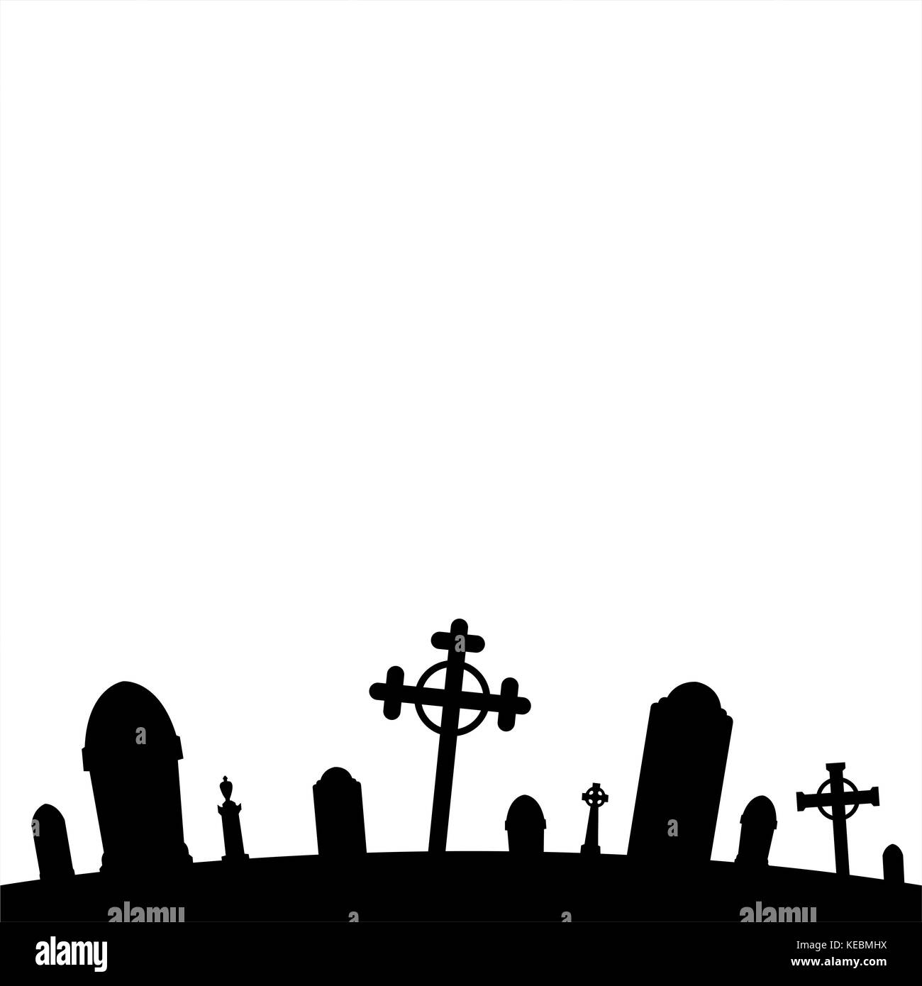 Halloween silhouette sullo sfondo della scheda Foto Stock