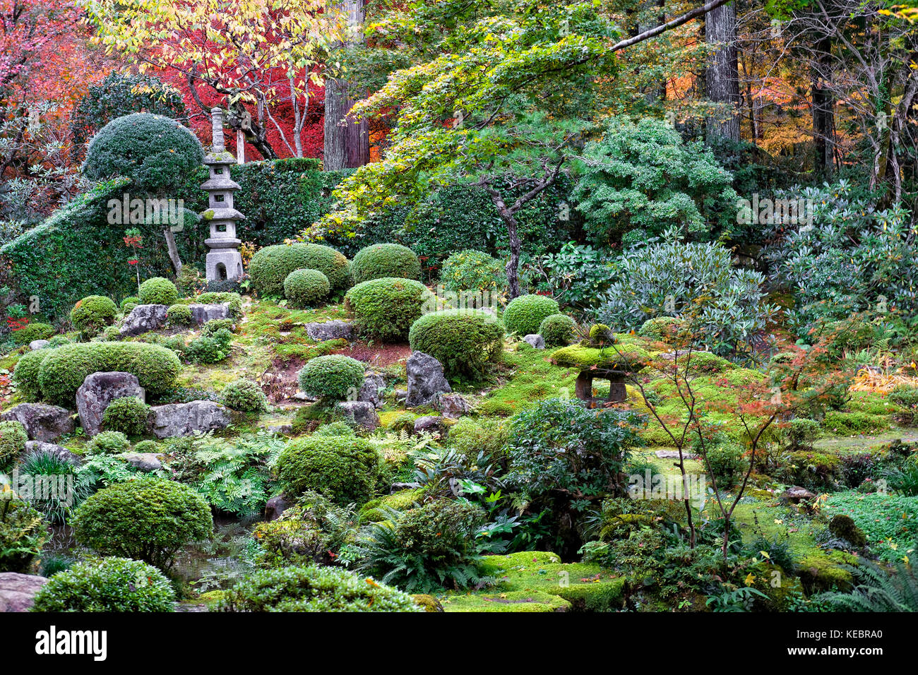 Giappone, isola di Honshu, Kansai, ohara, sanzen-nel tempio, giardini zen. Foto Stock