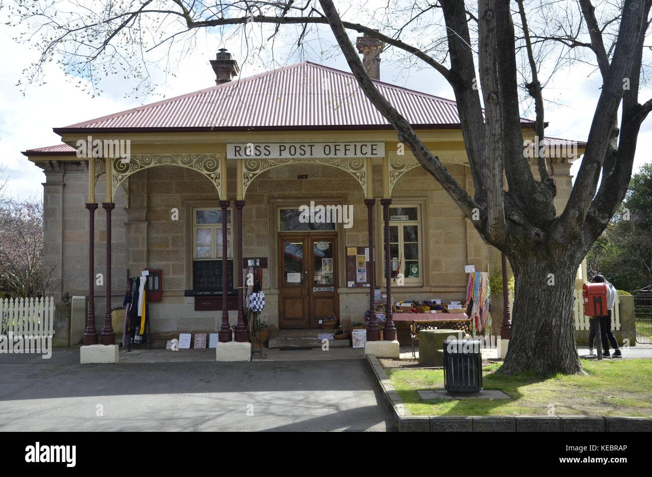 Il post office nel villaggio storico di ross nel centro di Tasmania, nota per la sua storia trusty Foto Stock