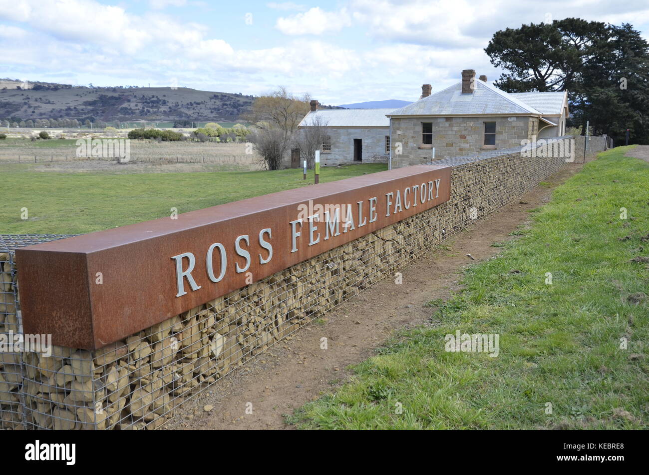 La fabbrica di sesso femminile nel villaggio storico di ross nel centro di Tasmania, nota per la sua storia trusty Foto Stock