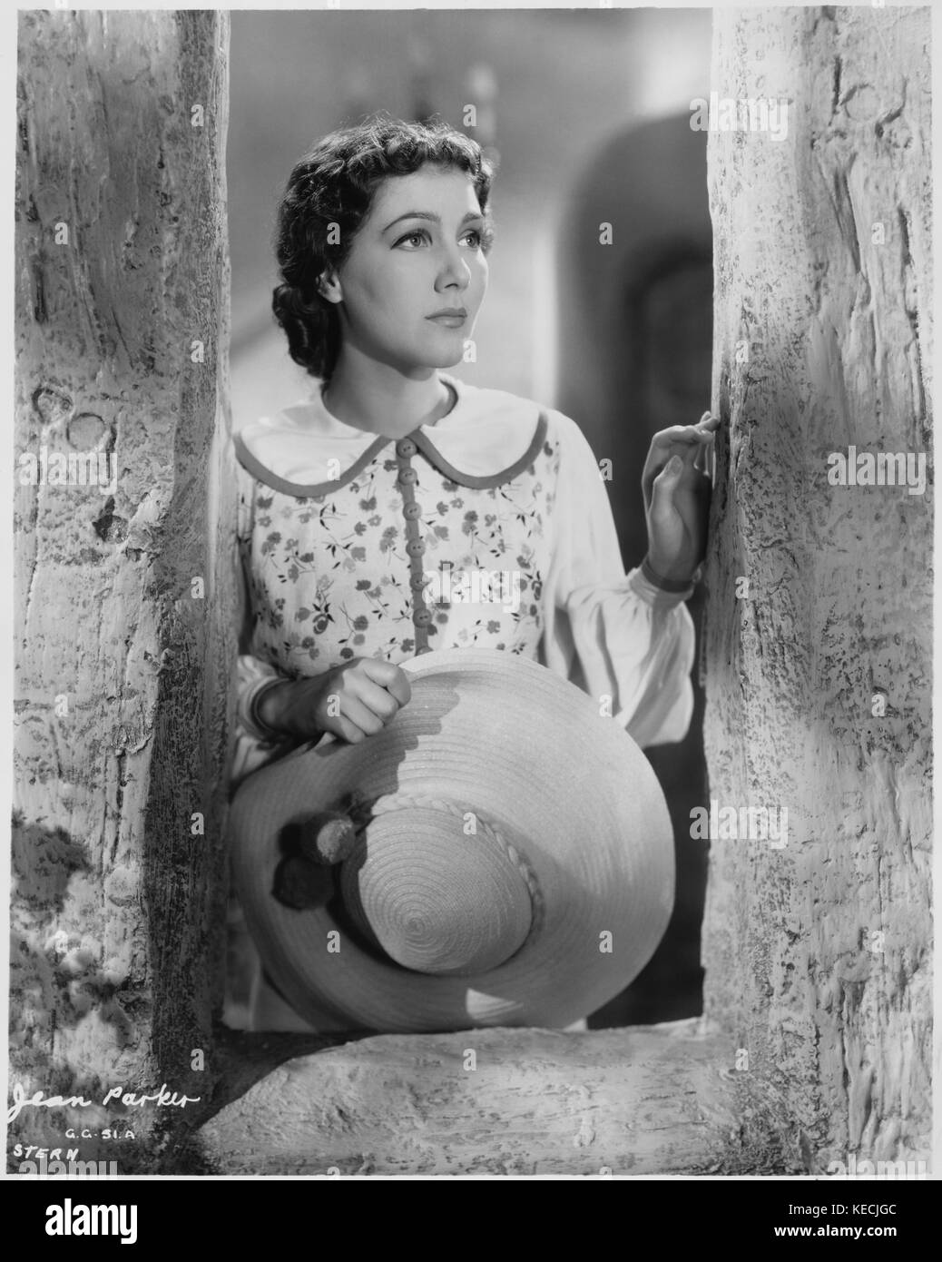 Jean parker, sul set del film "Il ghost goes West', gli artisti uniti, 1935 Foto Stock