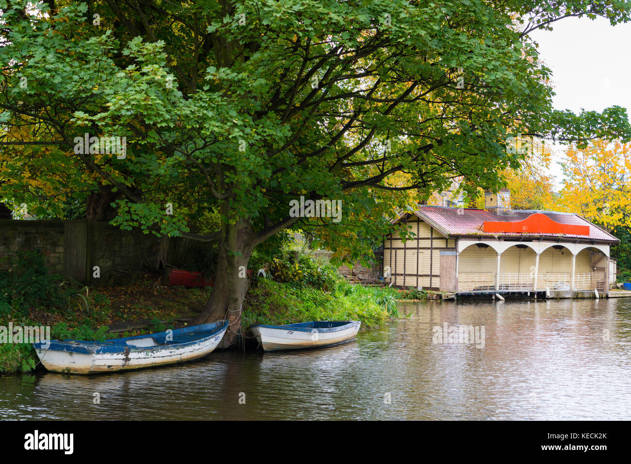 Edinburgh Canal Society Boathouse accanto al canale Union a Edimburgo, Scozia, Regno Unito. Foto Stock