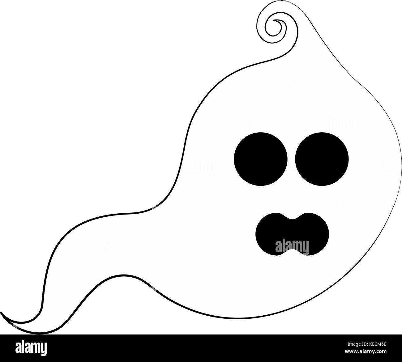 Isolato carino ghost Illustrazione Vettoriale