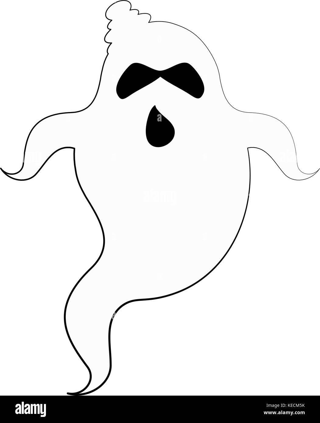 Isolato carino ghost Illustrazione Vettoriale