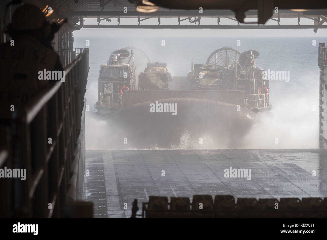 Landing Craft cuscino d'aria Foto Stock