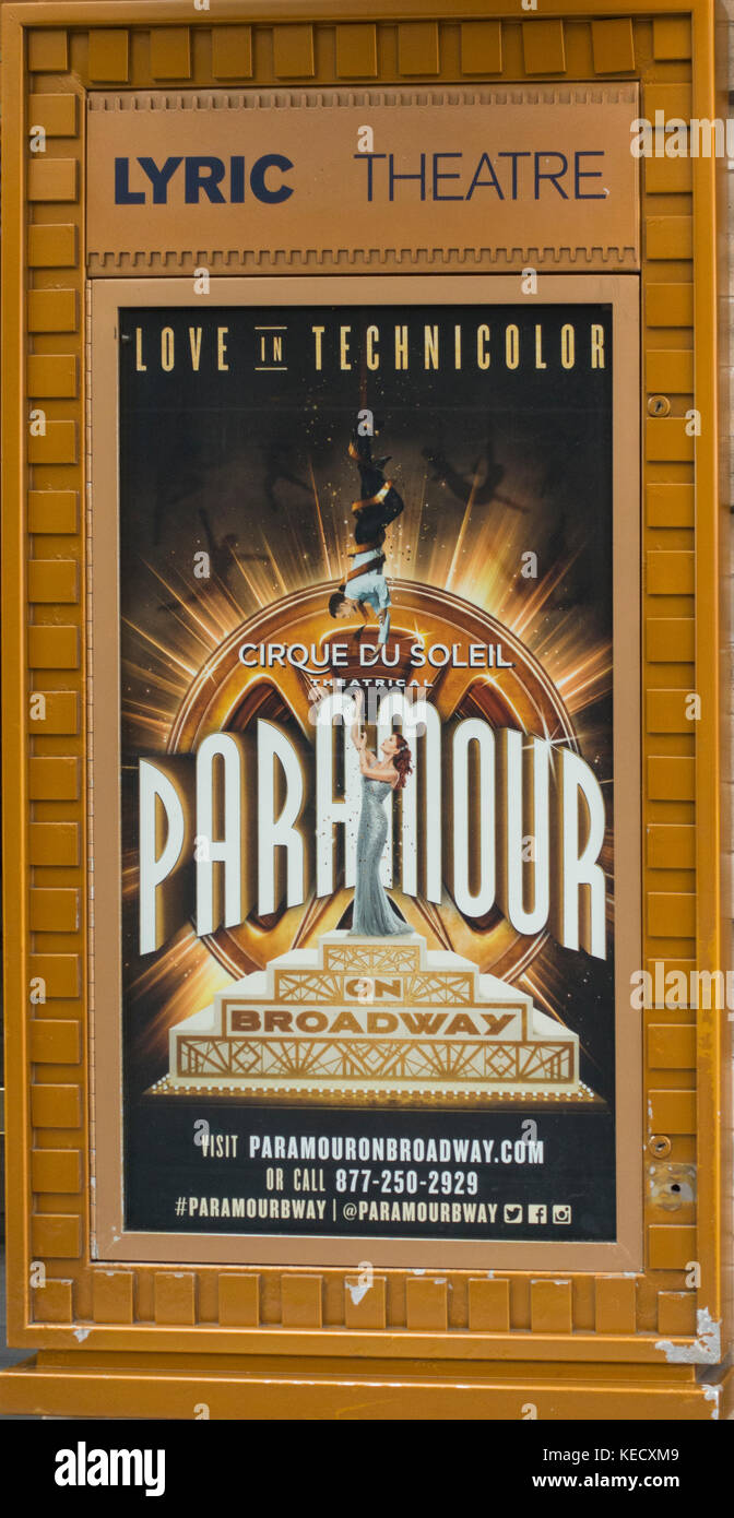 Amante Broadway Theatre Marquee NYC Foto Stock