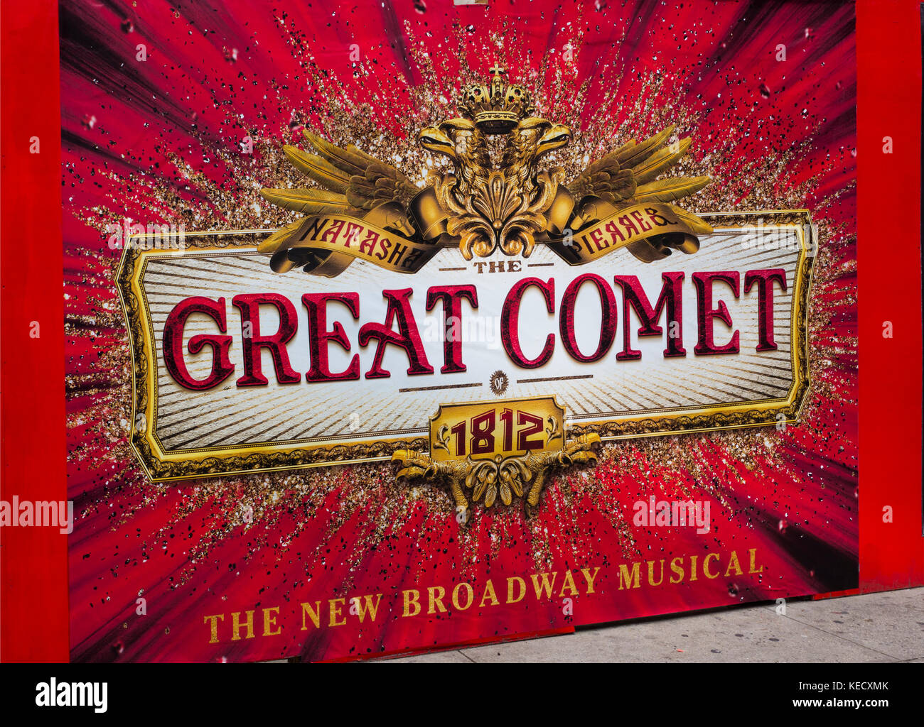 La grande cometa del 1812 Broadway Theatre Marquee NYC Foto Stock