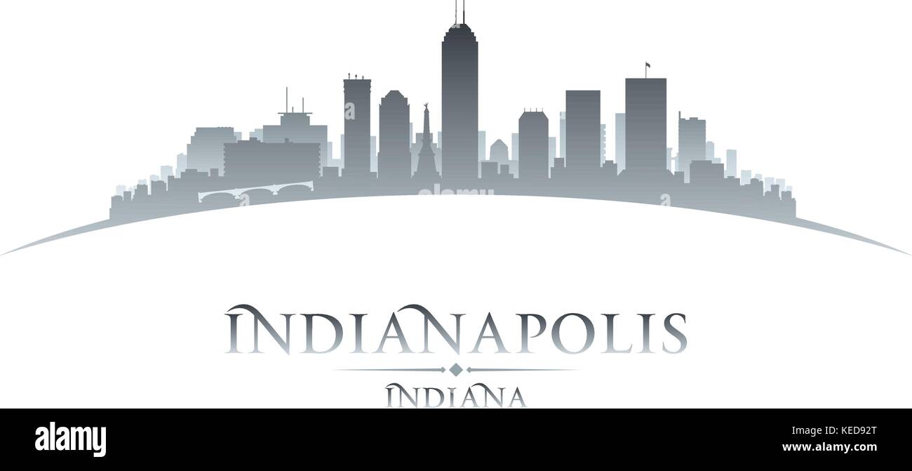 Indianapolis in Indiana dello skyline della città silhouette. Illustrazione Vettoriale Illustrazione Vettoriale
