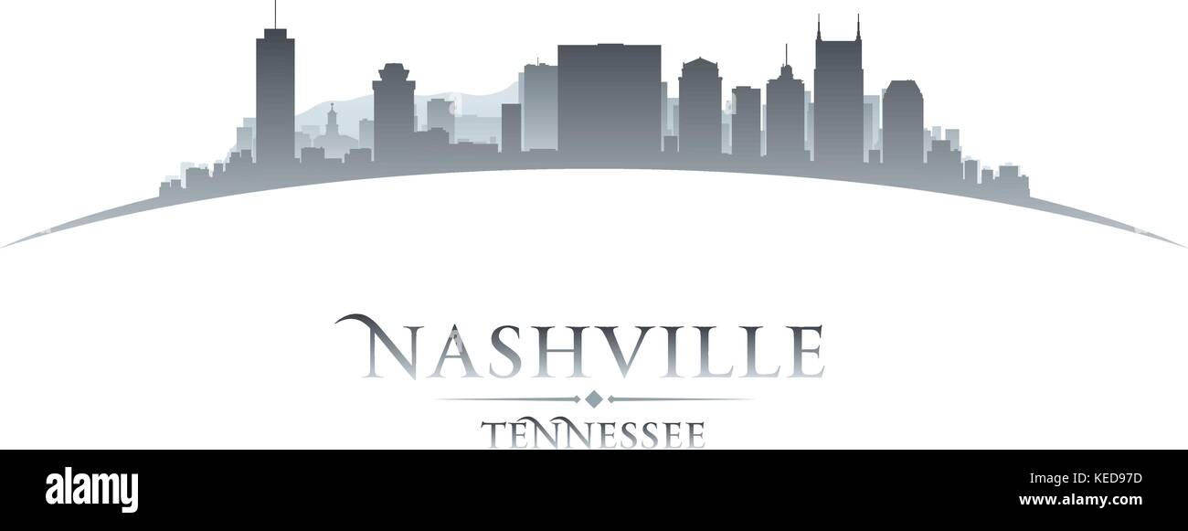 Il Nashville Tennessee skyline della città silhouette. Illustrazione Vettoriale Illustrazione Vettoriale