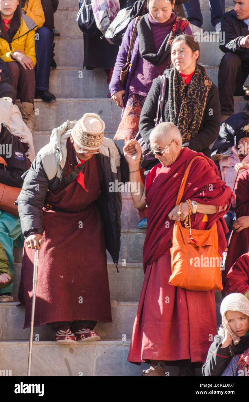 Ladakh india del Nord. Viaggiare, Cultura e paesaggio in ladakh durante i mesi invernali. Foto Stock