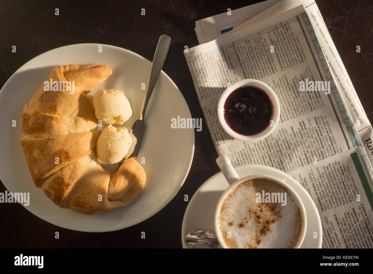 tavolo per la colazione Foto Stock