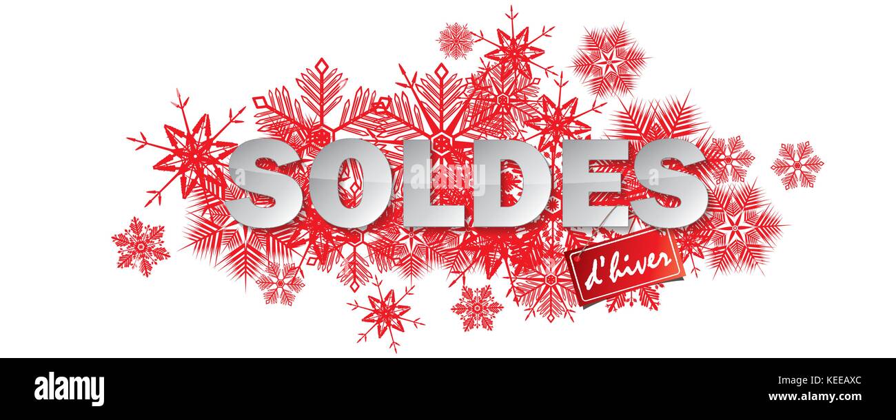 Il francese winter sales banner completa degli elementi del vettore Illustrazione Vettoriale