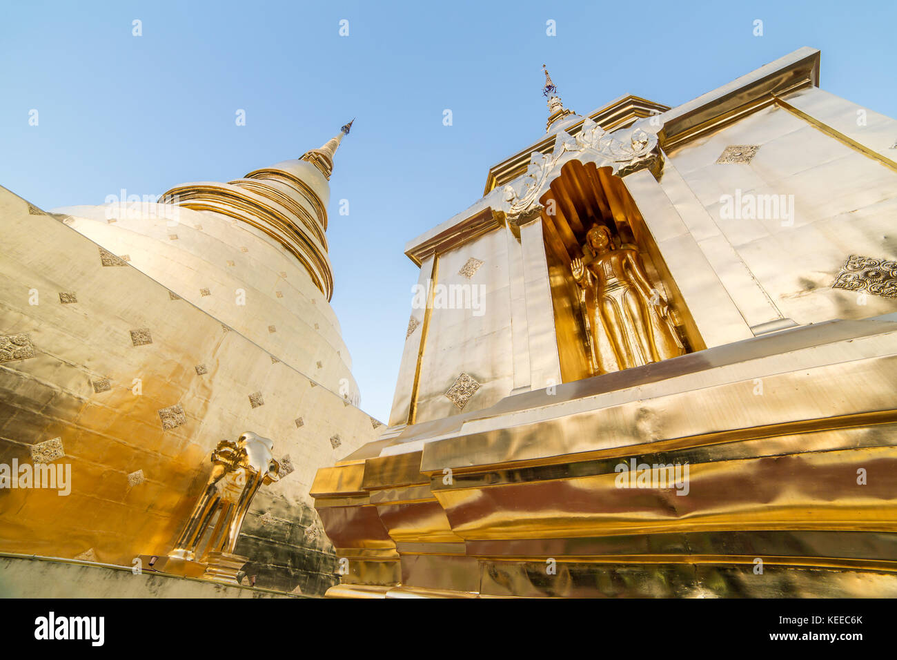 Wat Phra Singh in Chiang Mai, Thailandia. Foto Stock