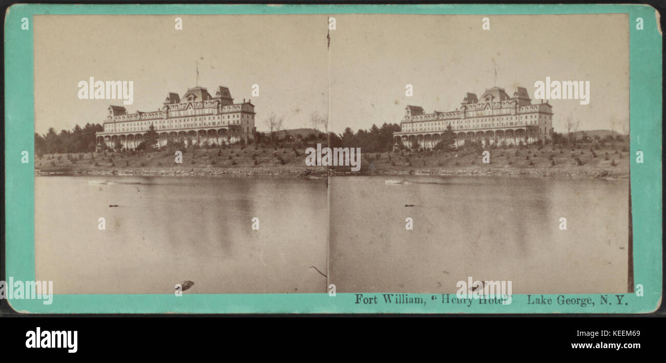 Fort William Henry Hotel, Lake George, N.Y, J. G. Parchi Foto Stock