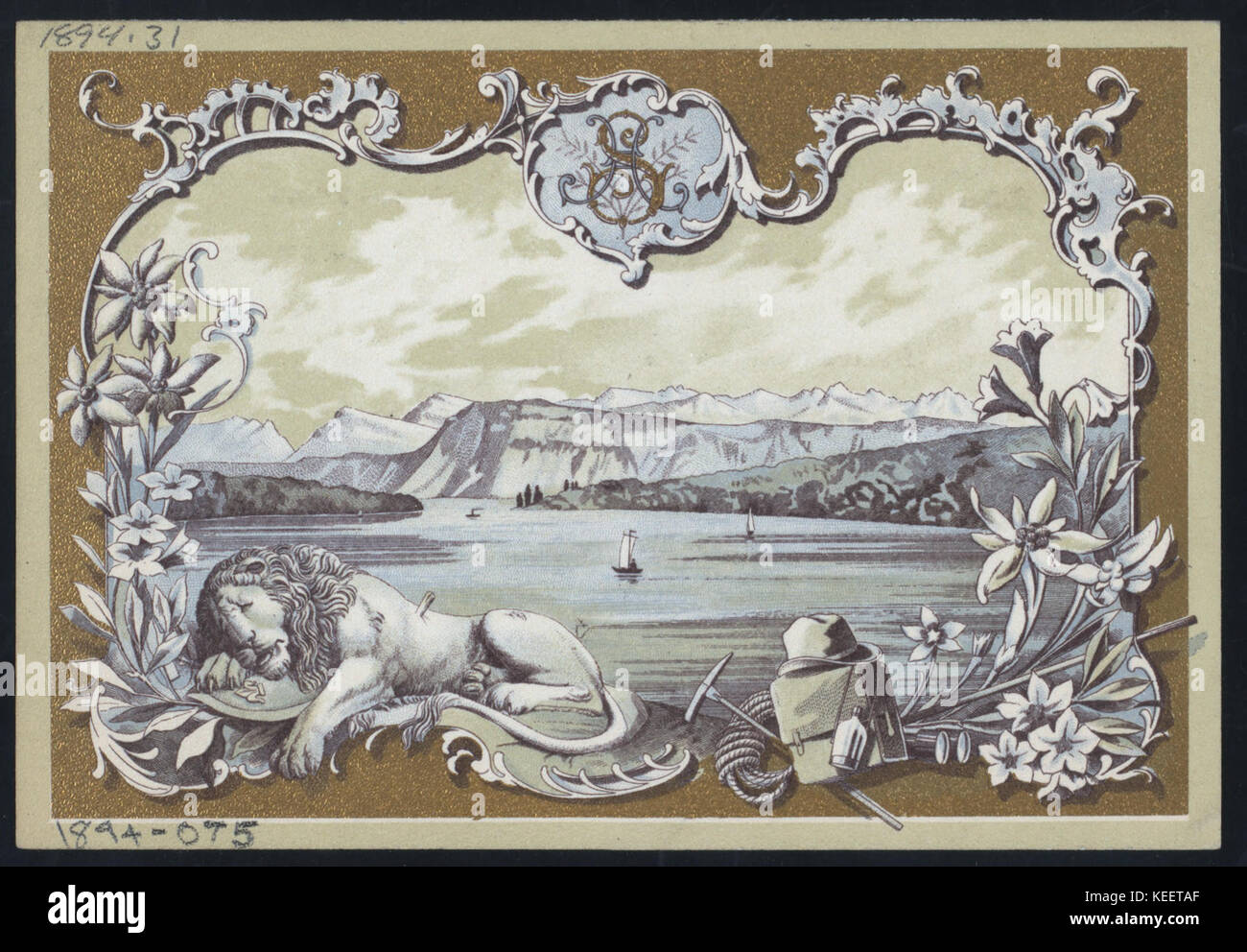 HOCHZEITESSEN VON HERRN RECHTSANWALT MAX GUTTMANN UND FRAULEIN BERTHA LENPOLD (detenute da) SCHWEIZERHOF & LUZERNERHOF (a) Luzern, Svizzera (caldo;) (NYPL ADE 270394 4000002643) Foto Stock