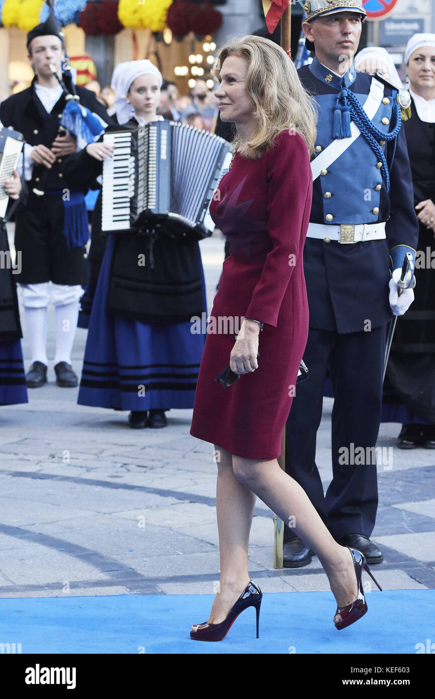 Oviedo, Asturie, Spagna. 20 ottobre 2017. Alicia Koplowitz, Esther Alcocer Koplowitz è arrivata al Teatro Campoamor per la cerimonia del Premio Princess of Asturias 2017 il 20 ottobre 2017 a Oviedo, Spagna crediti: Jack Abuin/ZUMA Wire/Alamy Live News Foto Stock