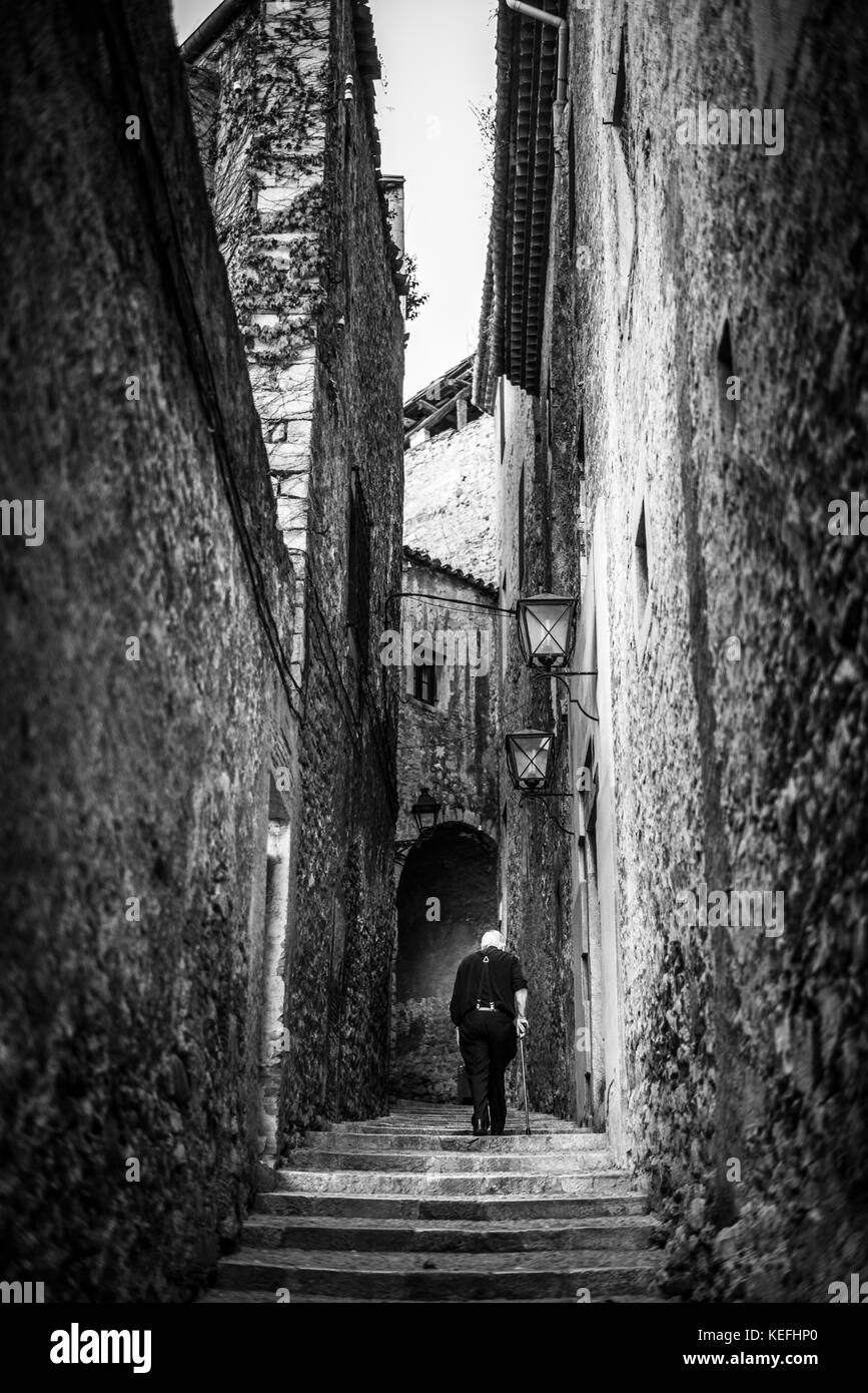 Via di Girona, in Catalogna, Spagna, Europa. Foto Stock