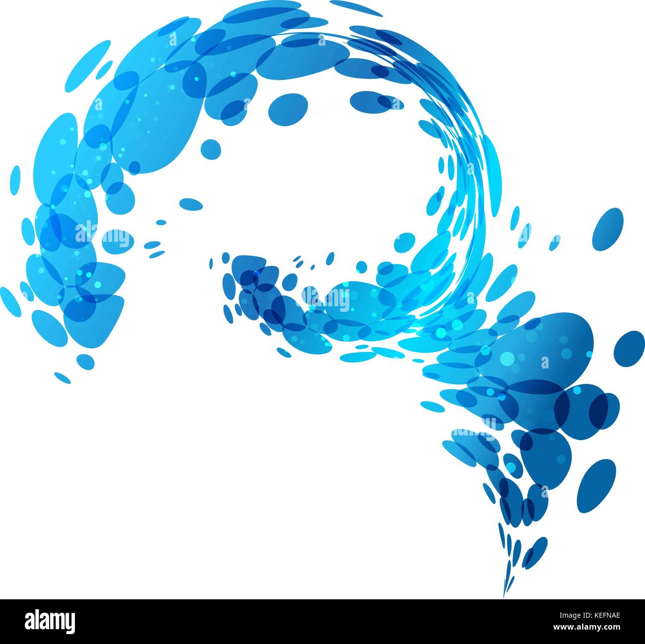 Aqua sfondo, acqua splash, elemento di design, illustrazione vettoriale, cornice rotonda Illustrazione Vettoriale
