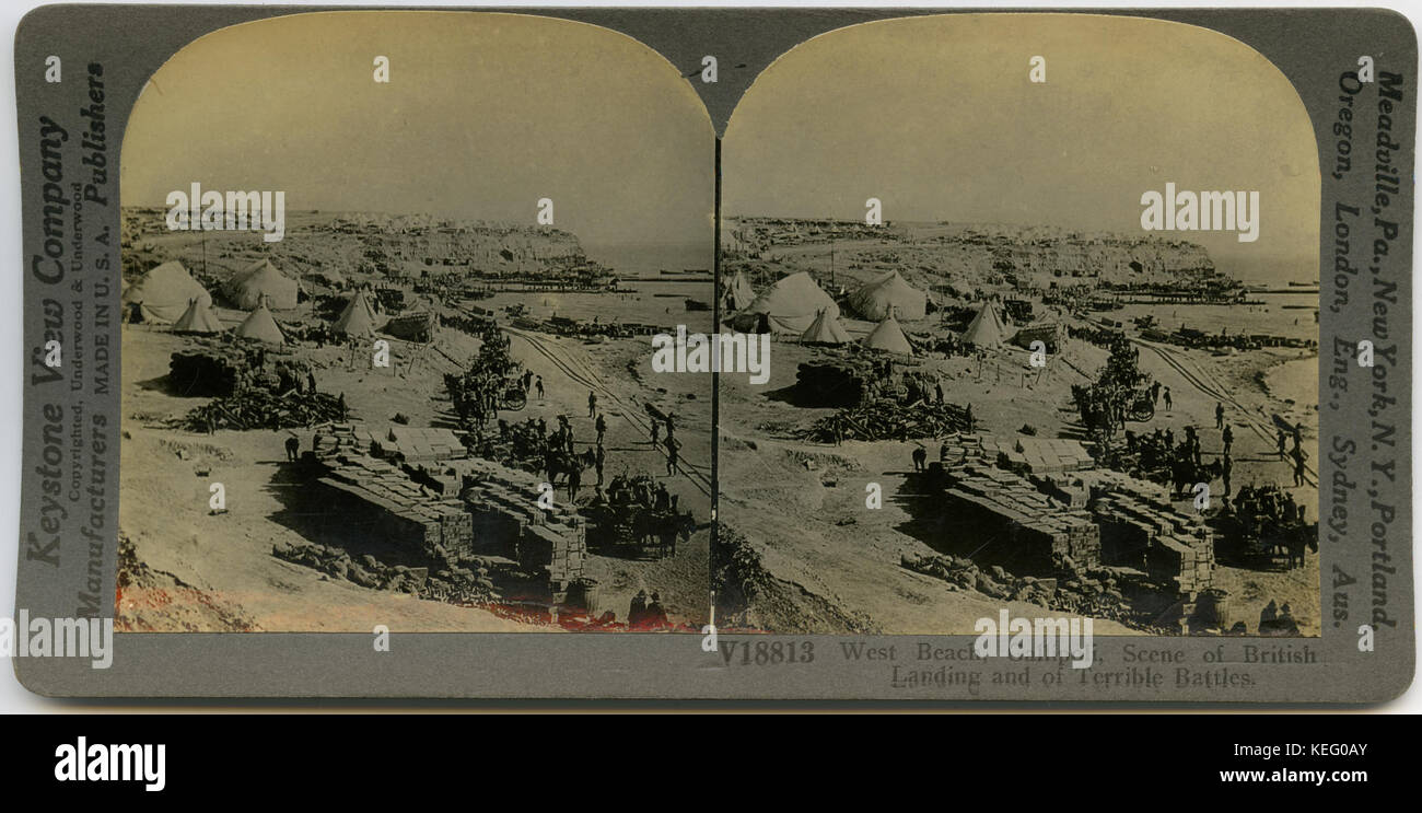 West Beach, Gallipoli, scena di sbarco inglese. Foto Stock