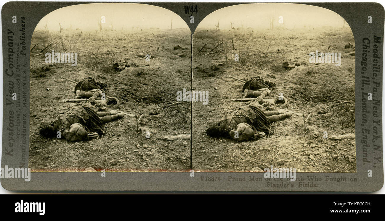 Uomini fieri del nord che hanno combattuto in Flanders Fields. Foto Stock
