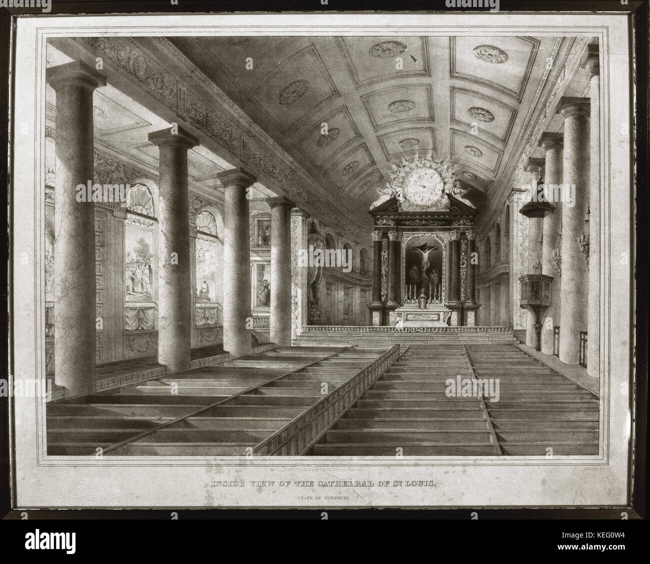 Vista interna della Cattedrale di San Louis, Stato del Missouri. Foto Stock