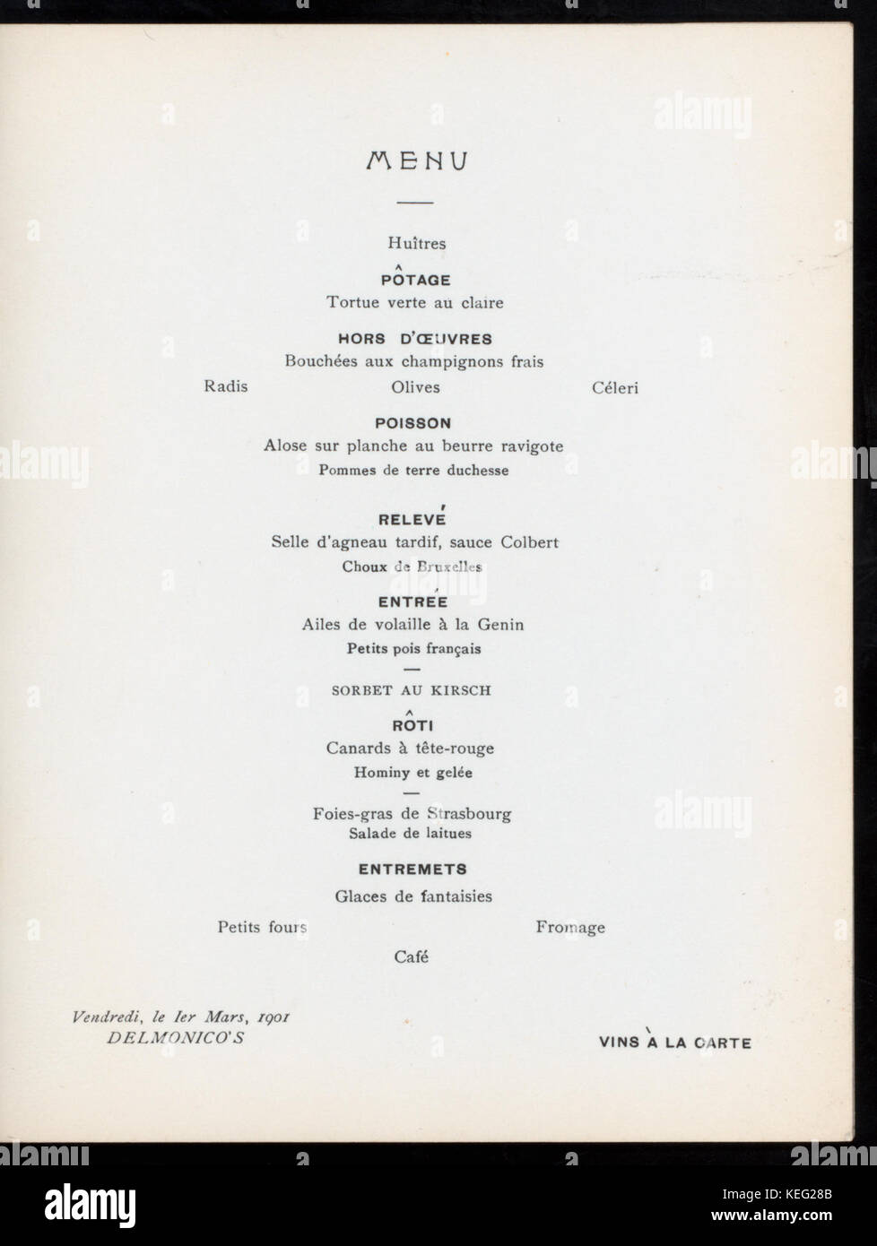 Cena annuale (detenute da) Dutchess County SOCIETÀ DELLA CITTÀ DI NEW YORK (a) DELMONICO'S, NEW YORK, NY (RESTO;) (NYPL ADE 275679 4000012646) Foto Stock