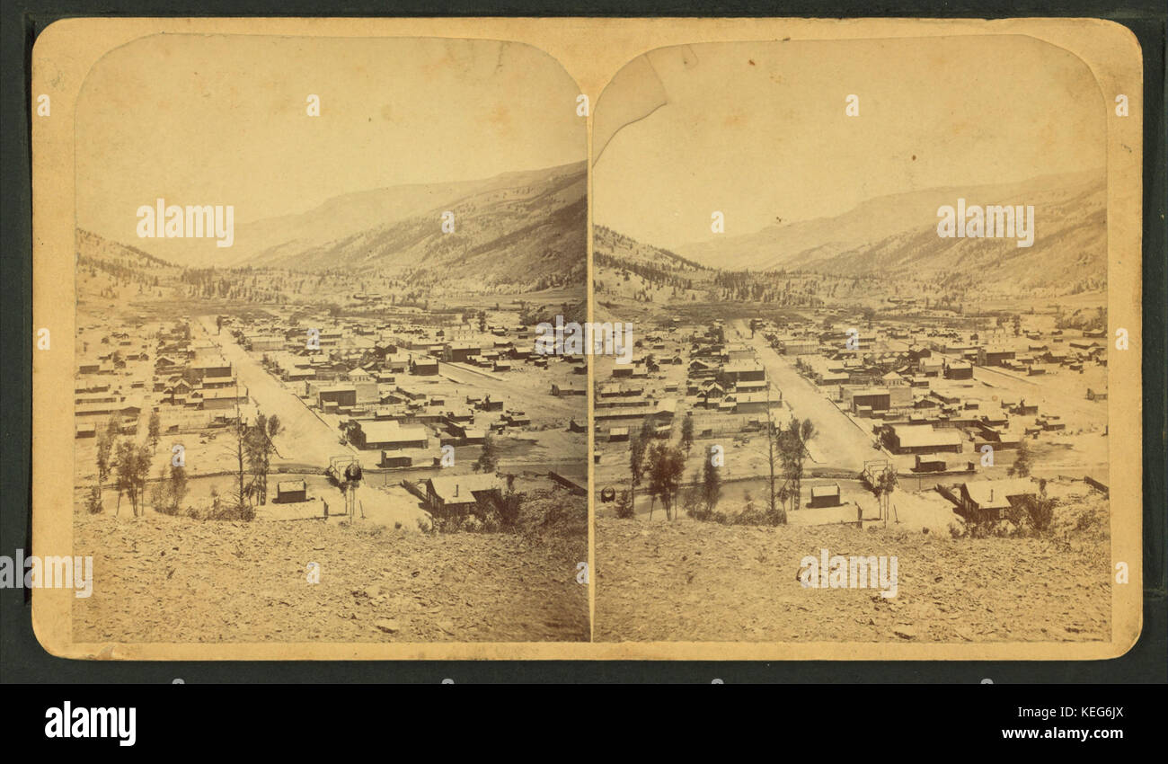 Lake City, Hinsdale Co, da Robert N. Dennis raccolta di vista stereoscopica Foto Stock