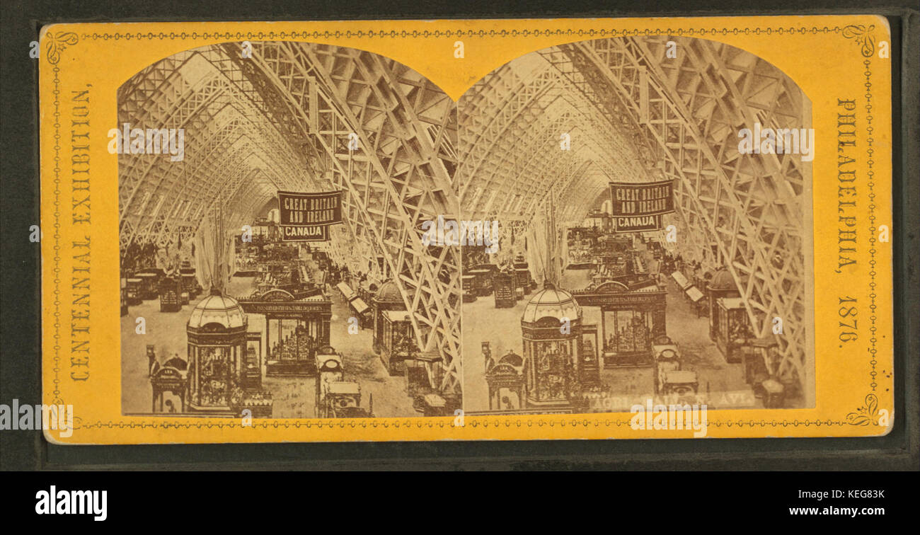 Agri(culturale) Hall, N. avenue, da Robert N. Dennis raccolta di vista stereoscopica Foto Stock