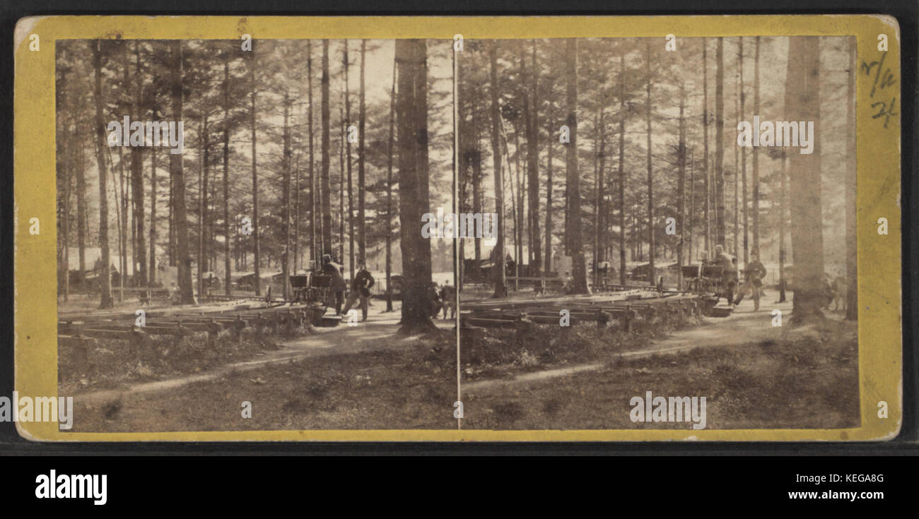 Stazione ferroviaria circolare all'accampamento indiano, da E. & H.T. Anthony (Azienda) Foto Stock