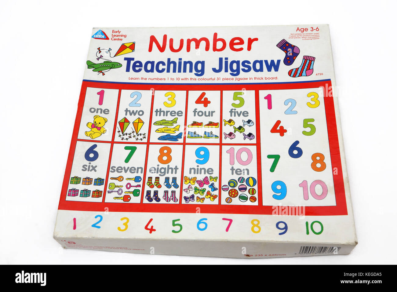 Early Learning Centre numero puzzle di insegnamento Foto Stock