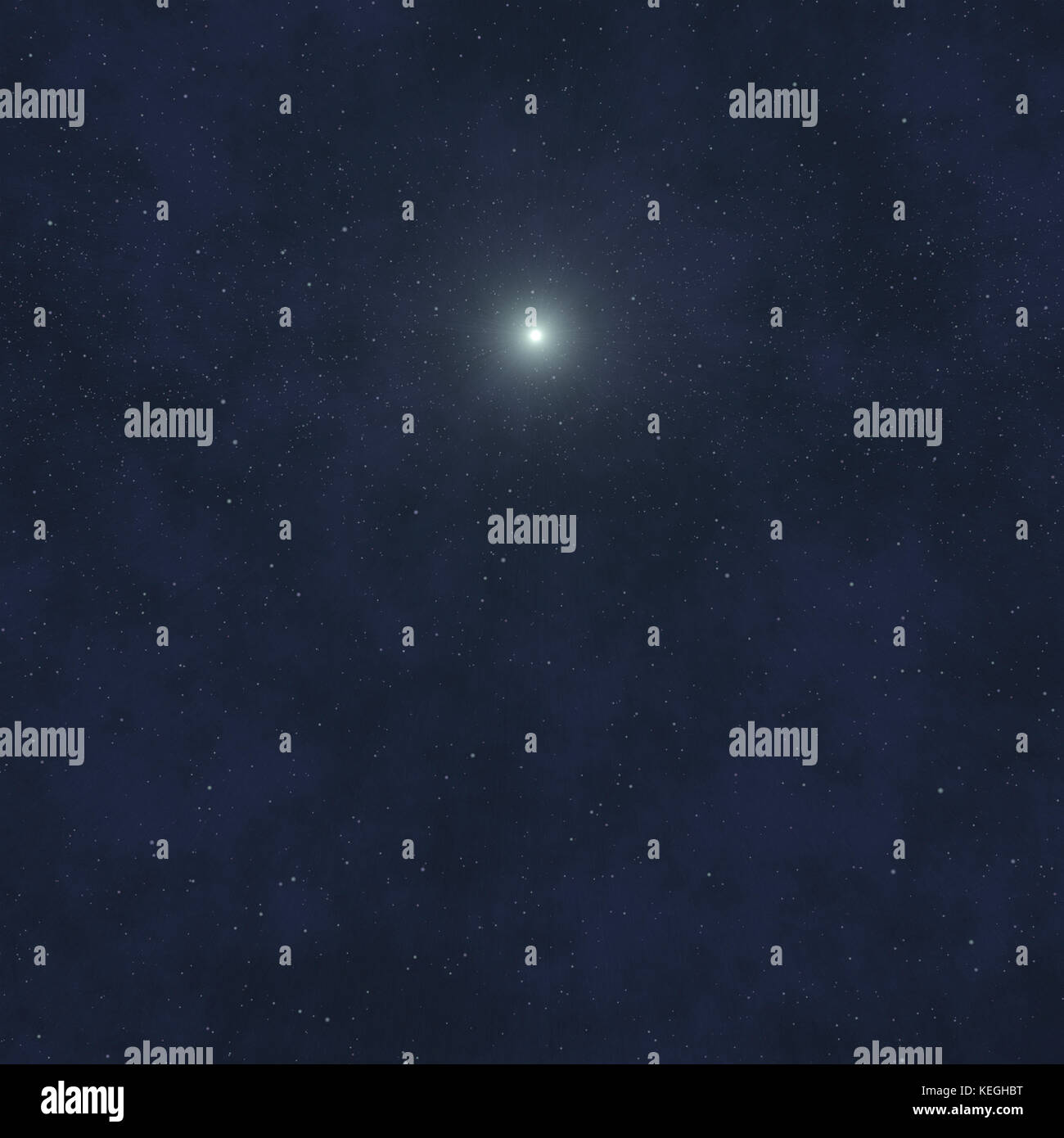 Stella brillante nel cielo, spazio Foto Stock