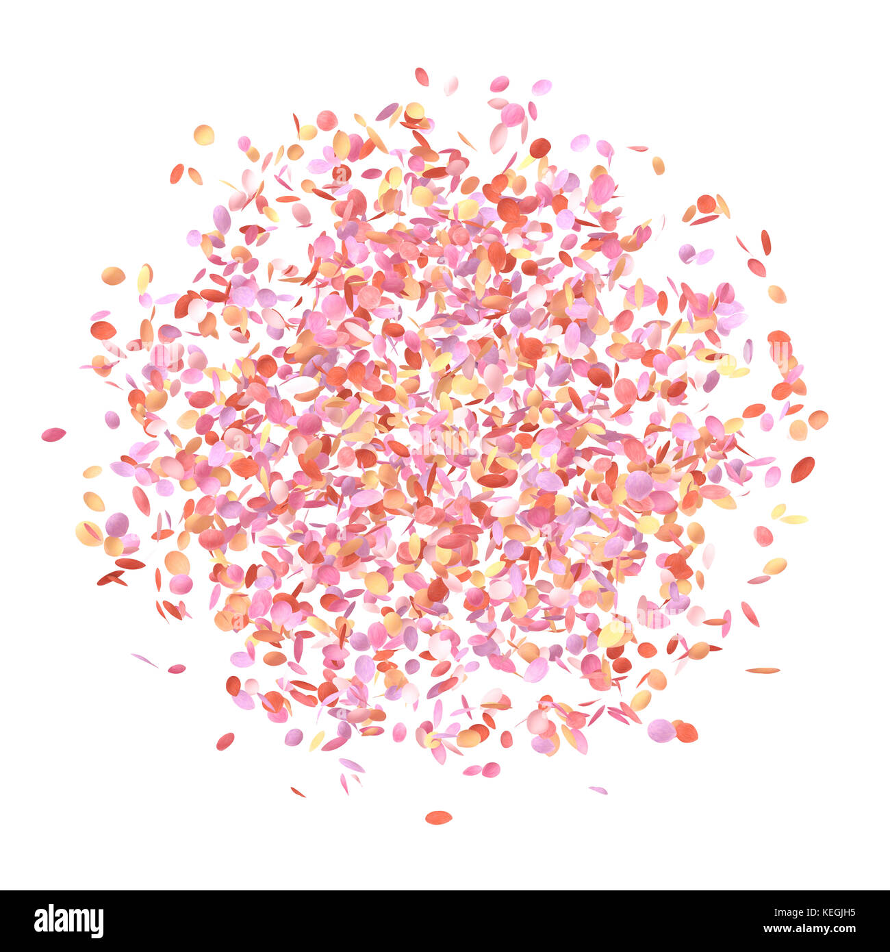 Petali di fiori colorati in cerchio Foto Stock