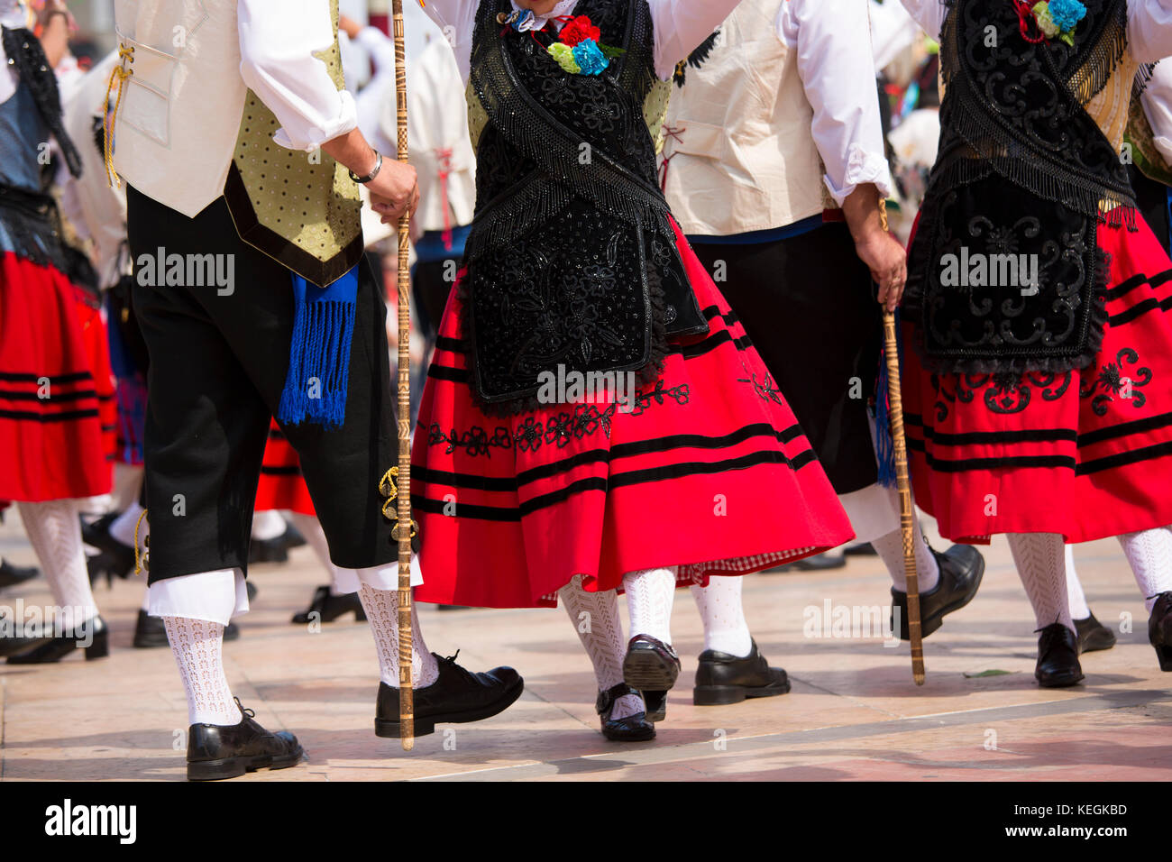 Fiesta tradizionale a Villaviciosa in Asturias, Spagna settentrionale Foto Stock