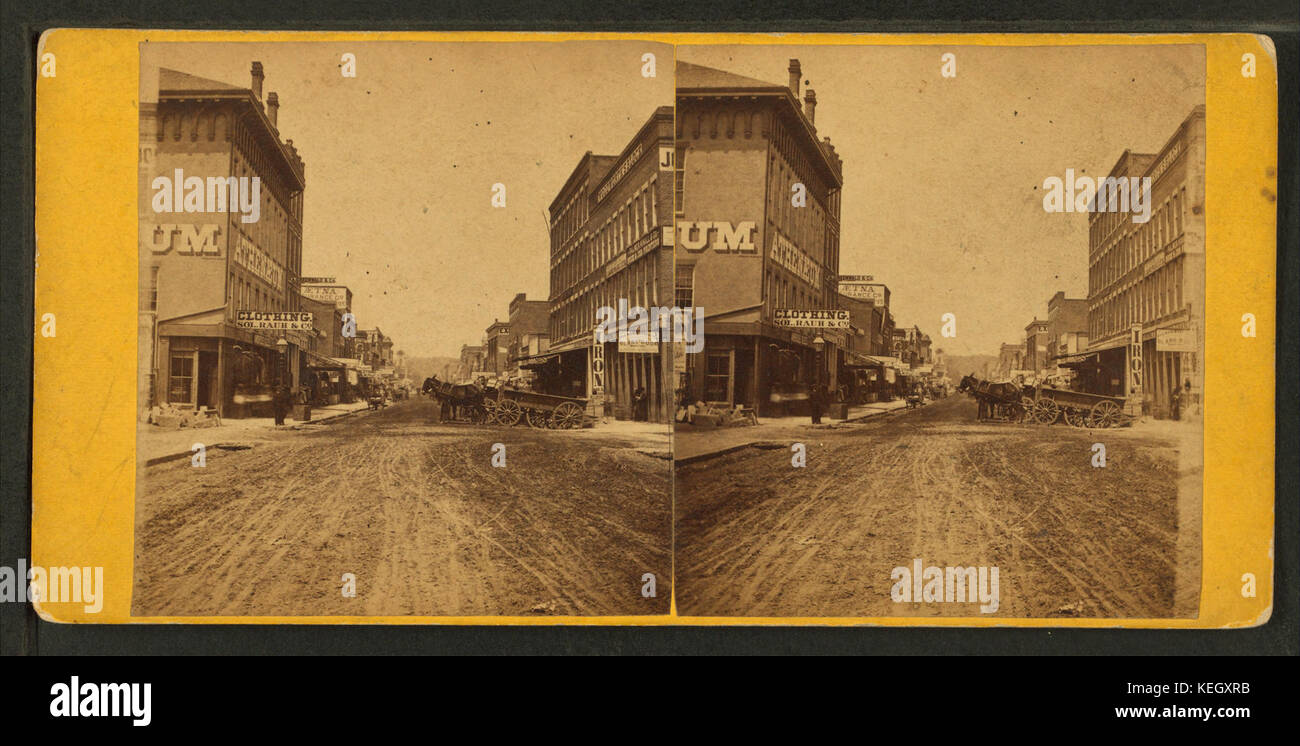 MainStreet,,Dubuque Iowa,byRoot,Samuel,1819-1889 Foto Stock