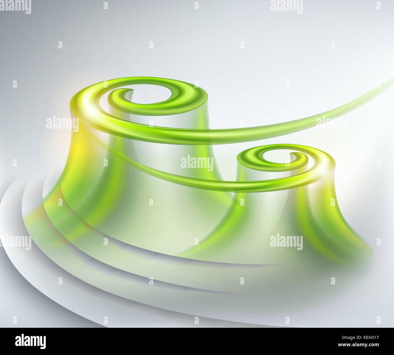 Abstract con sfondo verde swirl Illustrazione Vettoriale