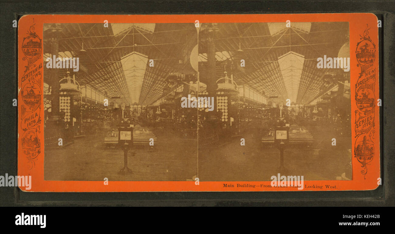 Edificio principale. Dal grand stand, guardando ad ovest, da Robert N. Dennis raccolta di vista stereoscopica Foto Stock