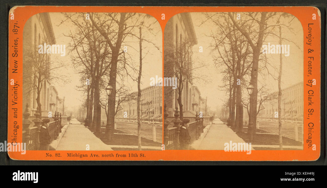 Michigan Ave., a nord dalla 13th Street, da Lovejoy & Foster Foto Stock