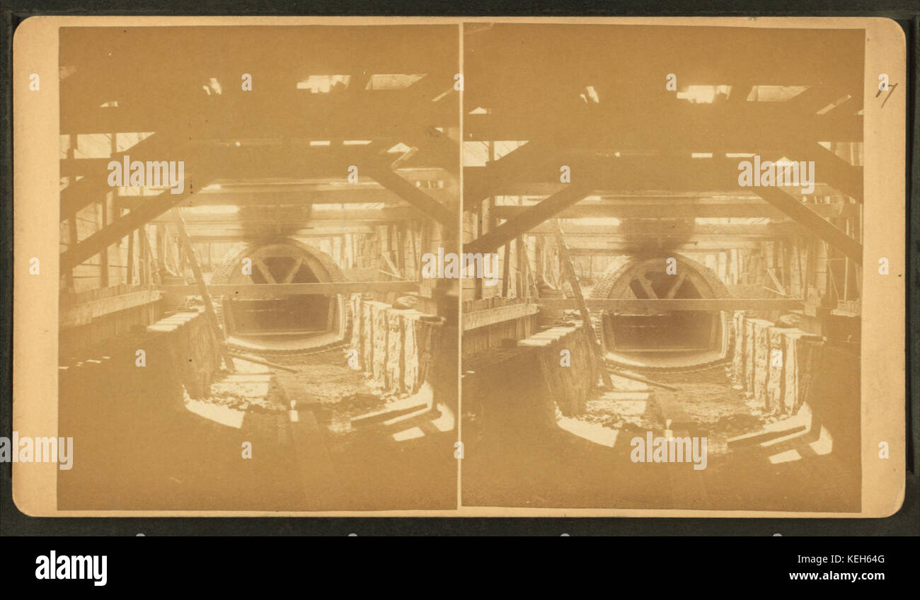 Boston opere idriche, Sudbury River condotto, 1876, Divisione 1, sezione 1, condotto sotto il Proctor Albany i binari della ferrovia da Barritt, William, b. ca. 1822 Foto Stock