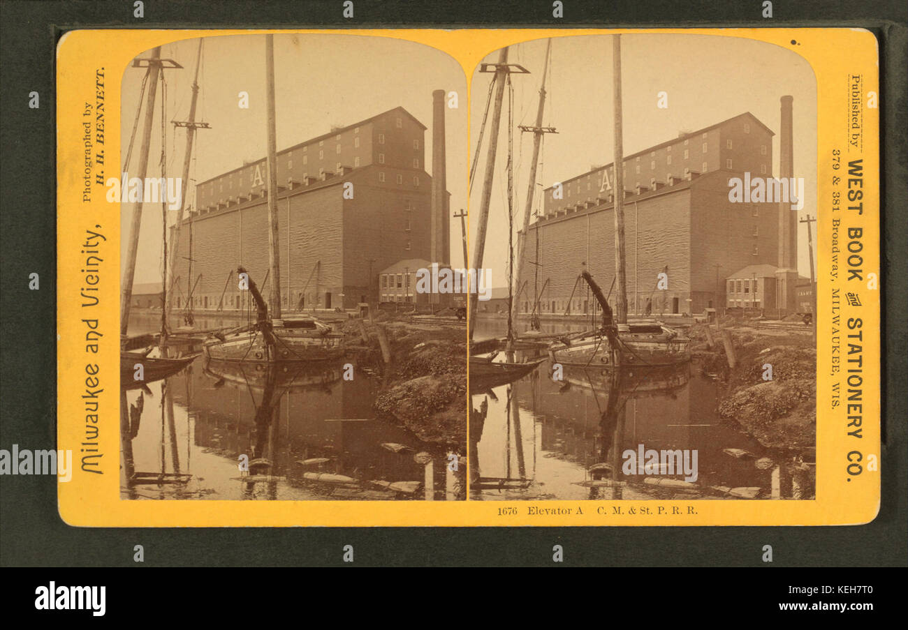 Ascensore A. C.M. & San P.R.R, da Robert N. Dennis raccolta di vista stereoscopica Foto Stock