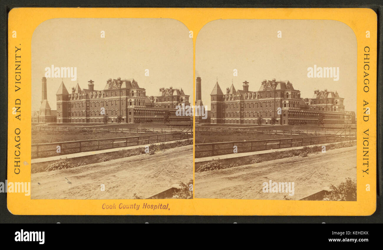 Cook County Hospital, da Robert N. Dennis raccolta di vista stereoscopica Foto Stock