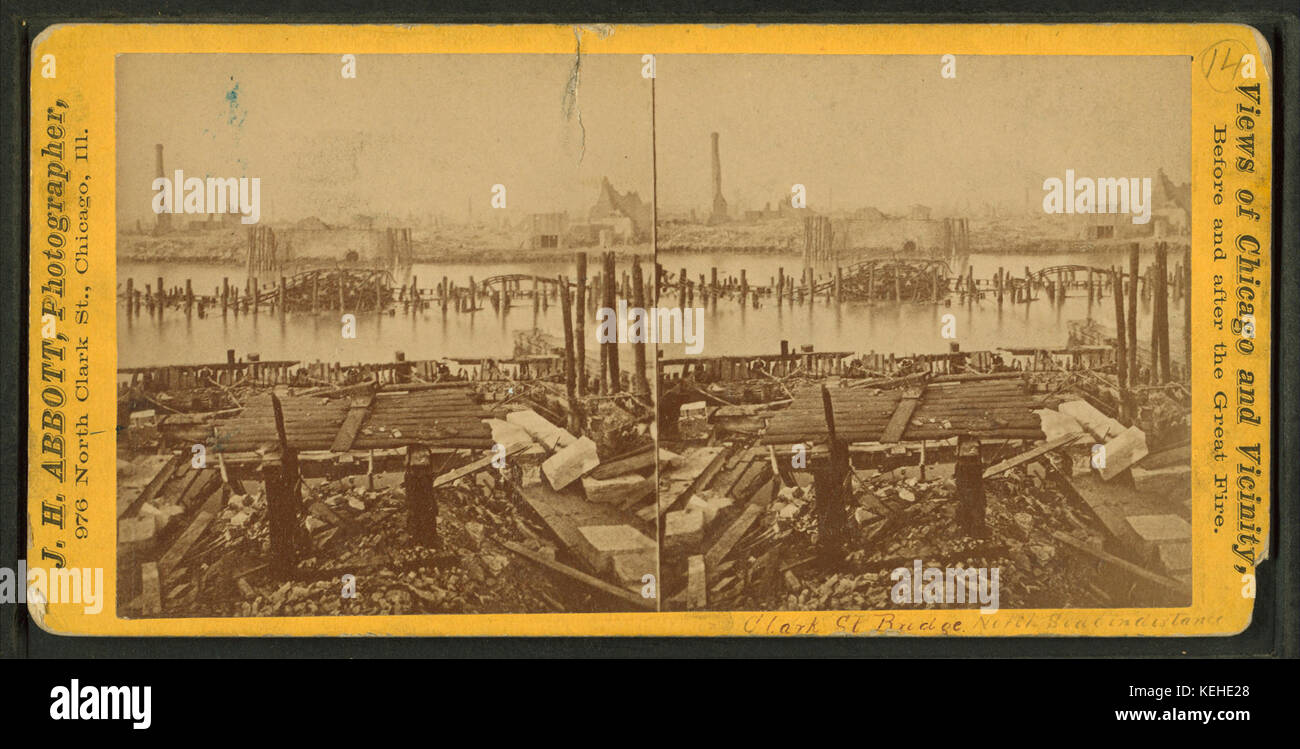 Clark Street Bridge, da J. H. Abbott Foto Stock