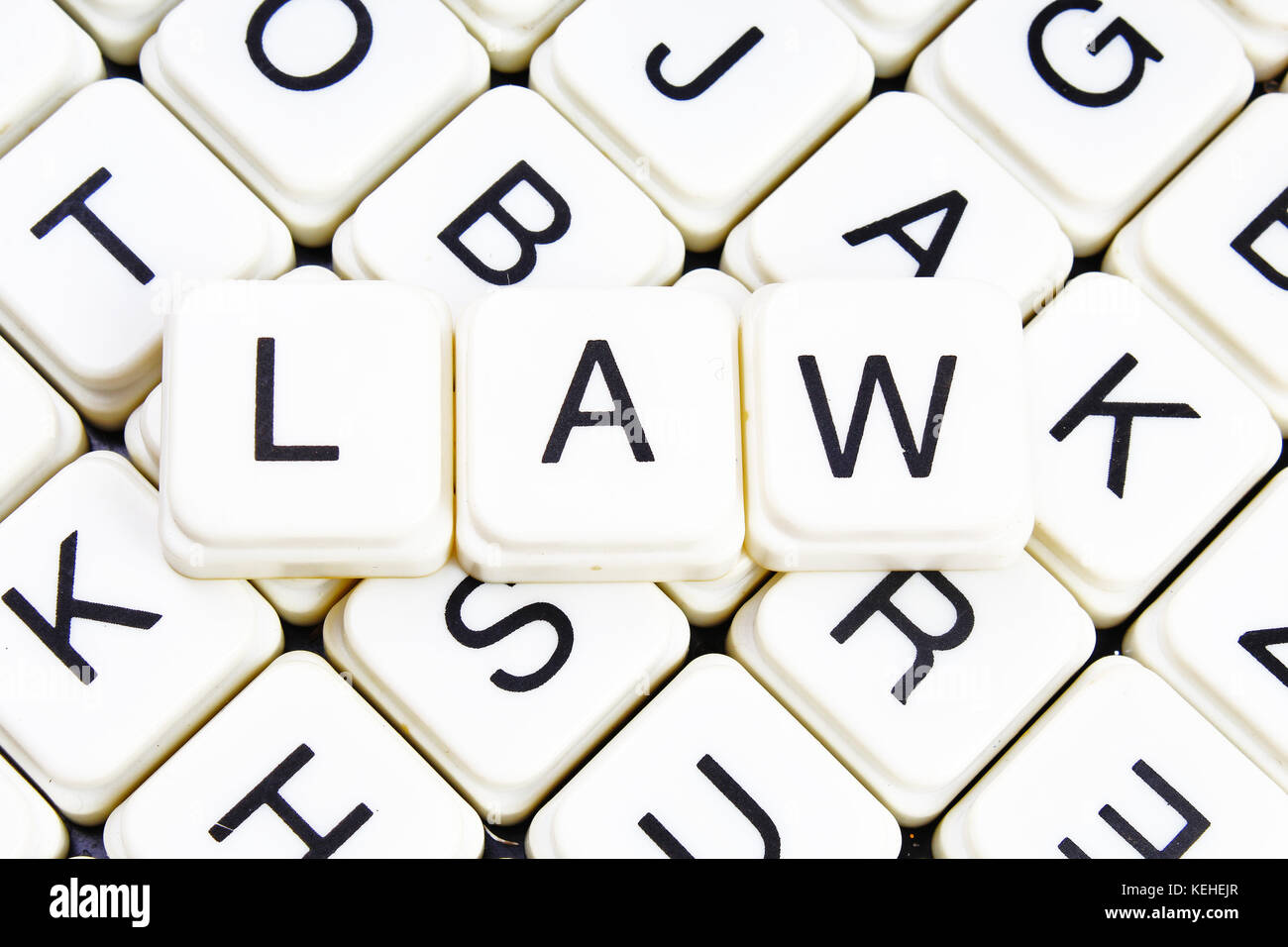 Legge il testo parola cruciverba. Lettere dell'alfabeto blocchi texture di gioco dello sfondo. Foto Stock
