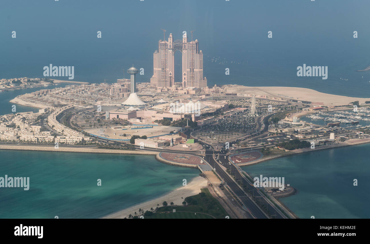 Vista aerea del waterfront cityscape Foto Stock