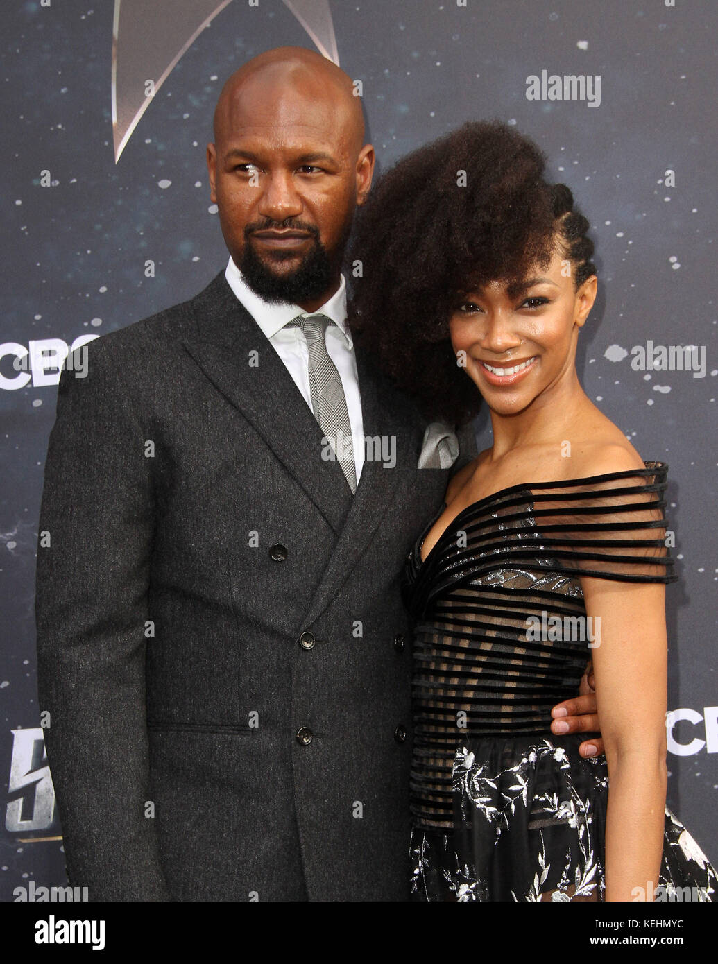 "Star Trek: Discovery" Premiere tenutasi all'ArcLight Cinerama Dome con: Sonequa Martin-Green, Husband Kenric Green dove: Los Angeles, California, Stati Uniti quando: 19 set 2017 Credit: Adriana M. Barraza/WENN.com Foto Stock