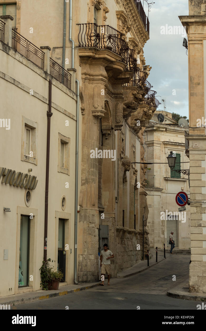 Fotografia di strada Scicli, Sicilia Foto Stock