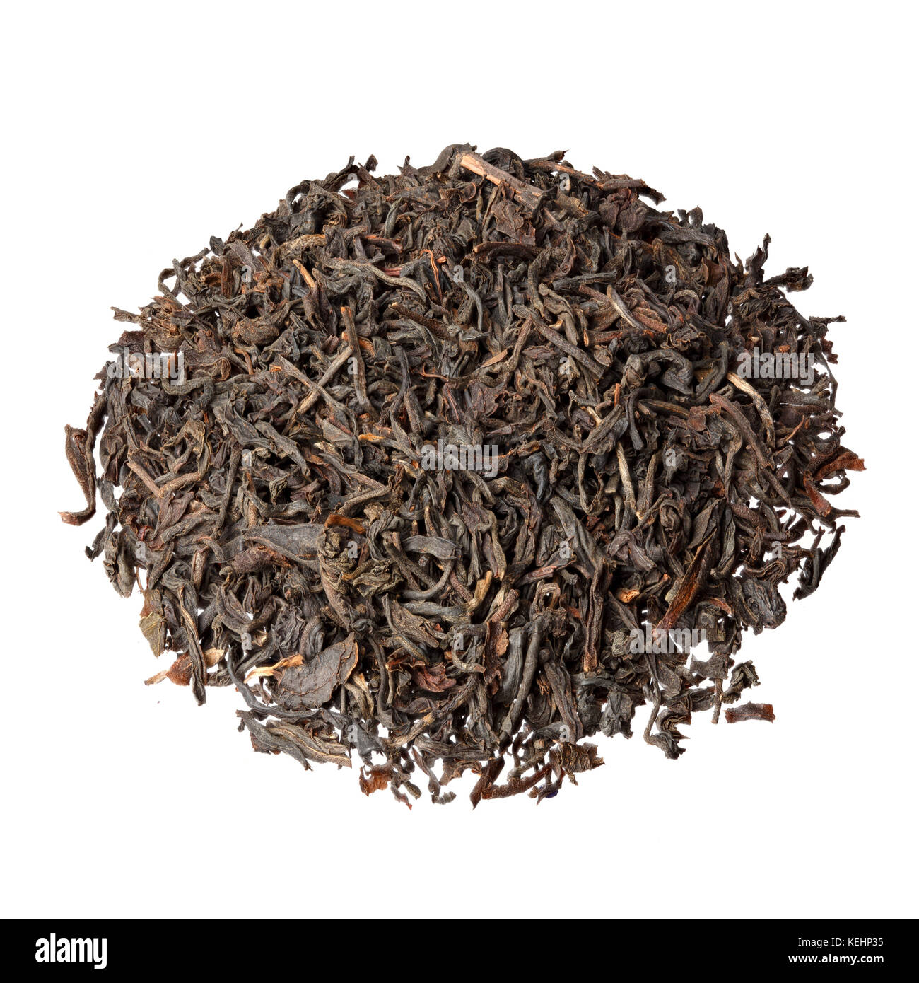 Indian tè Assam isolato su bianco. Foto ad alta risoluzione. Foto Stock