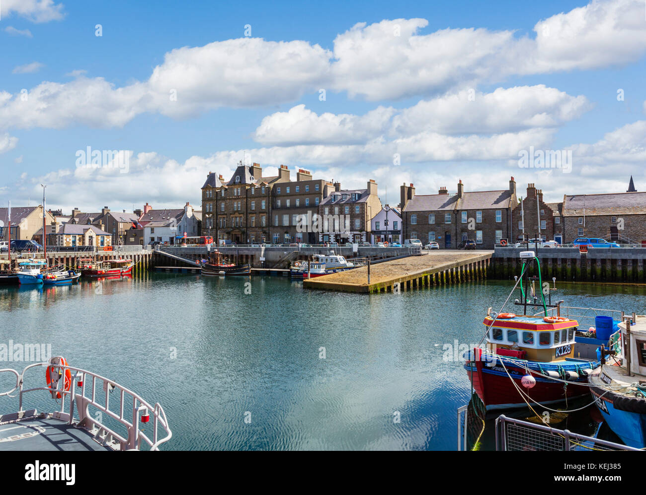 Il porto di Kirkwall, Continentale, Orkney, Orkney Islands, Scotland, Regno Unito Foto Stock